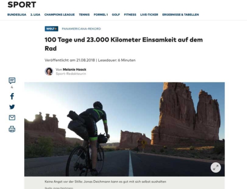 welt.de: 100 Tage und 23.000 Kilometer Einsamkeit auf dem Rad