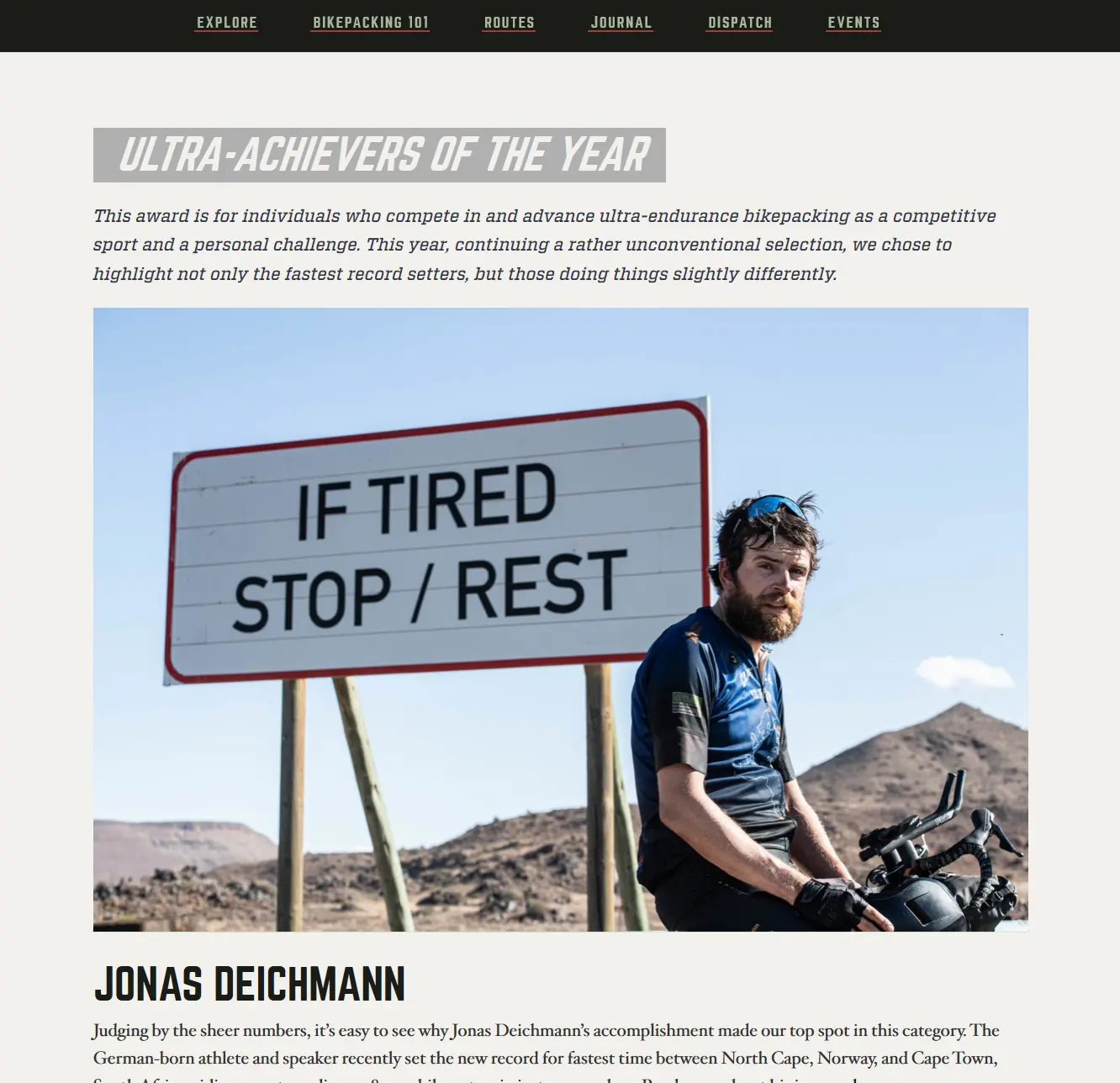 Bikpacking award dez19 Jonas Deichmann Adventures
