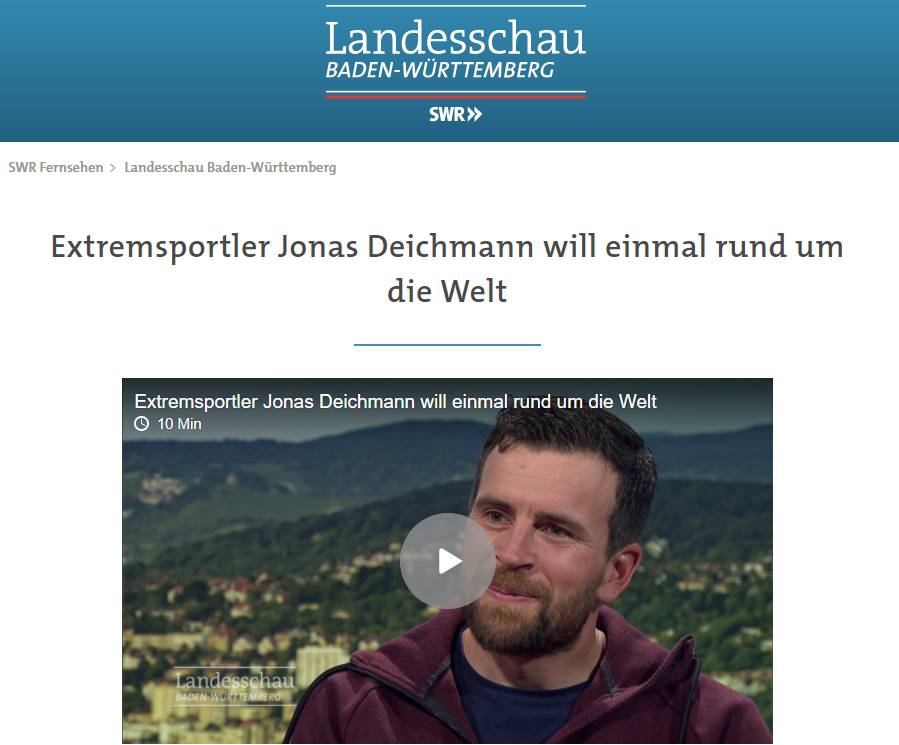 Landesschau BW Sep20 Jonas Deichmann Adventures