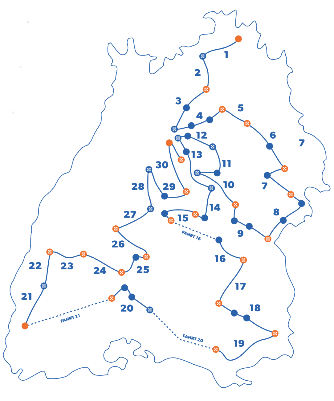 Karte MOVE IT Jonas Deichmann Adventures