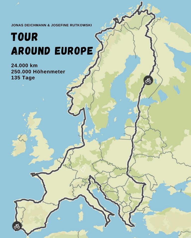 Route Jonas Deichmann Adventures